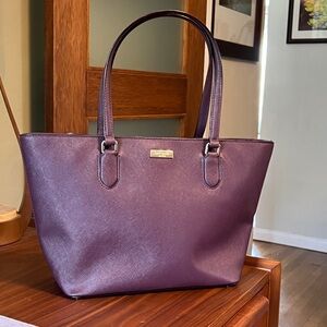 Elegant Purple Kate Spade Tote Bag